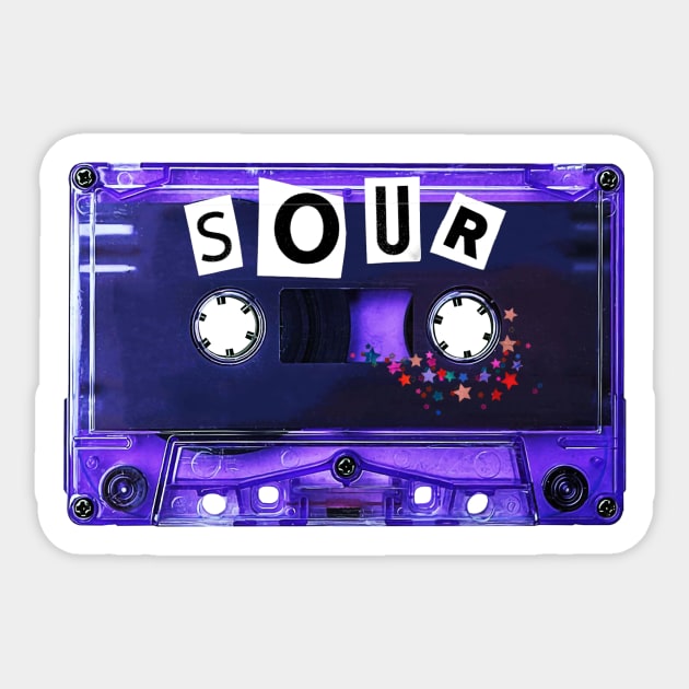 Sour Cassette Tape Sticker by Scum & Villainy